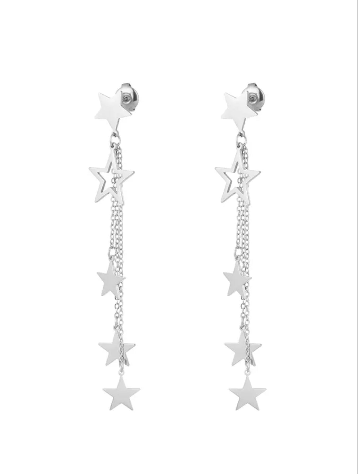 Oorbellen sterren & ketting