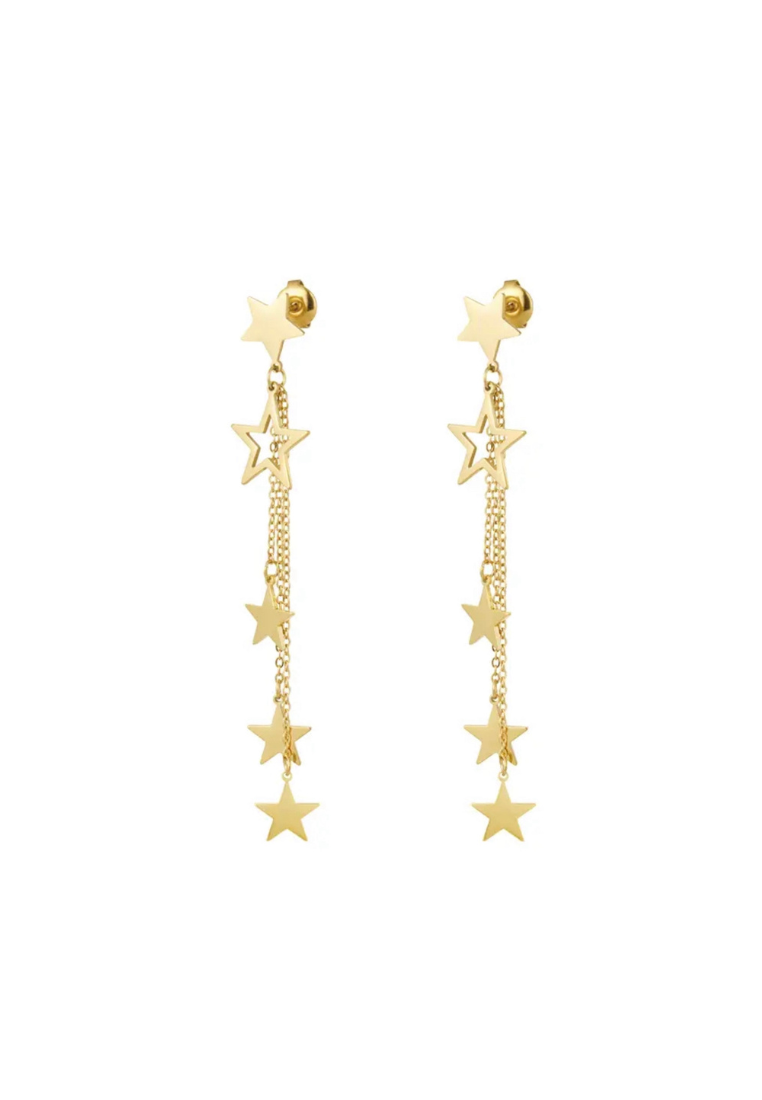Oorbellen sterren & ketting