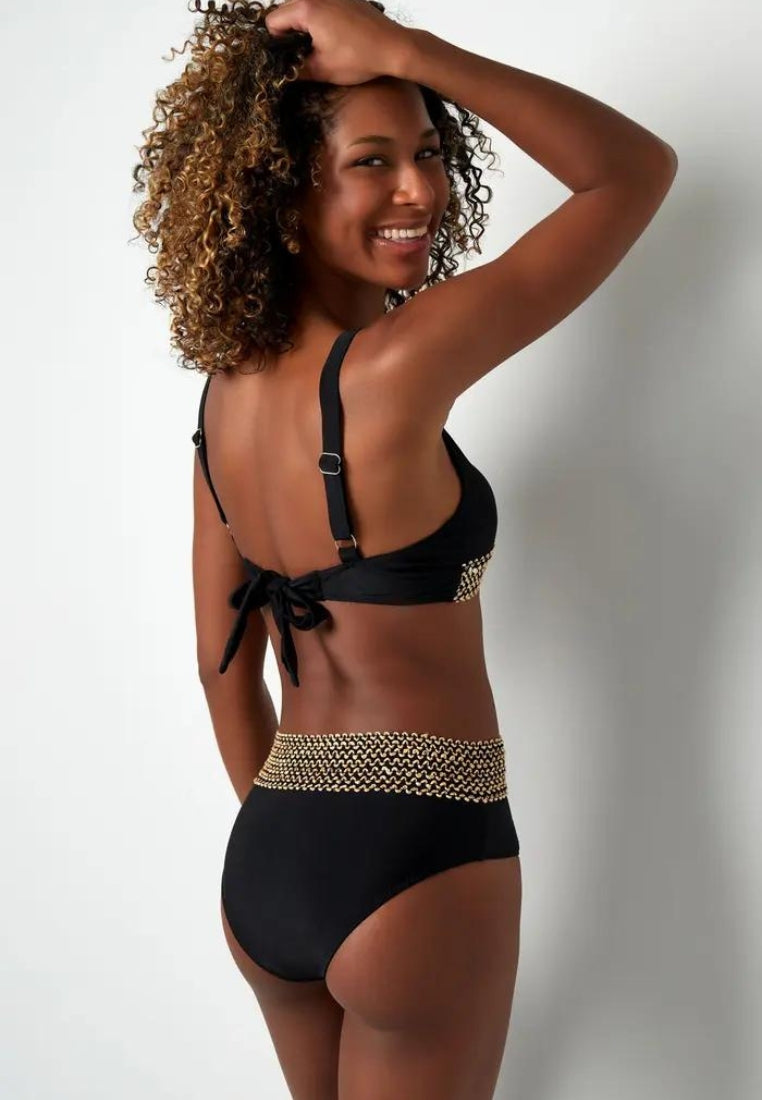 Bikini gold stitching