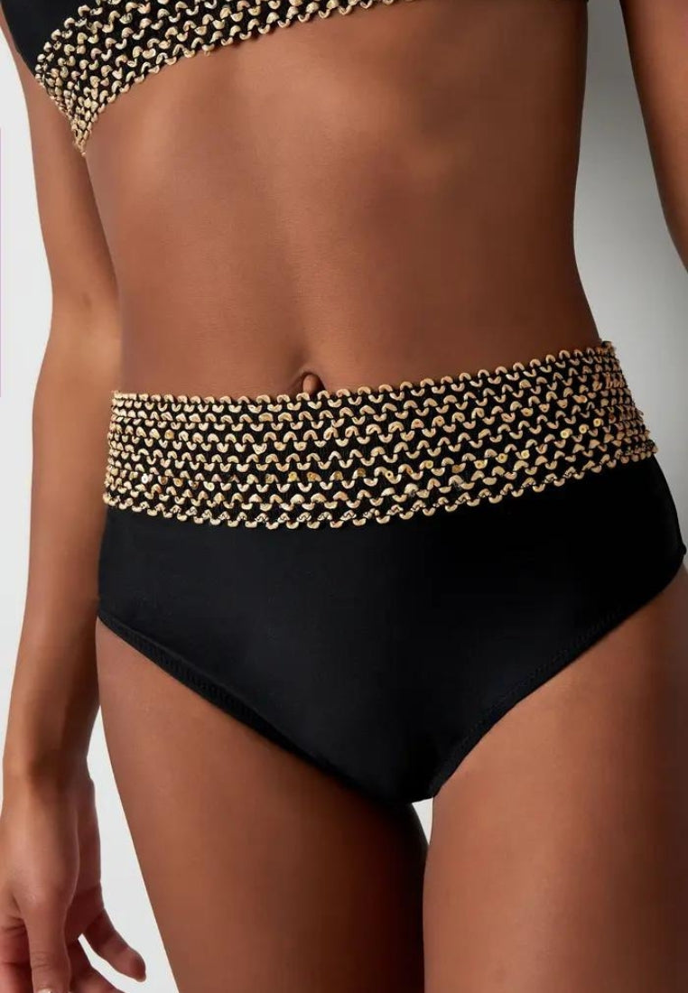 Bikini gold stitching