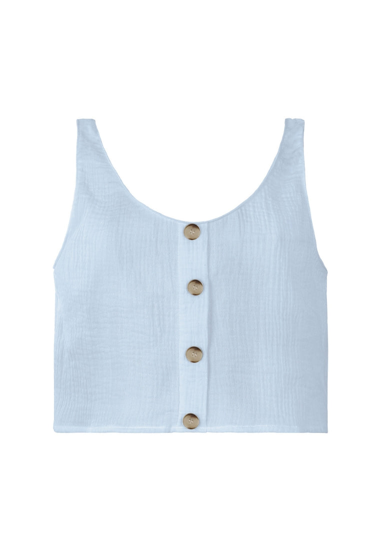 Crop top met knopen