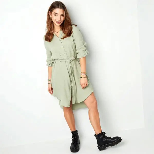 Basic jurk met knopen