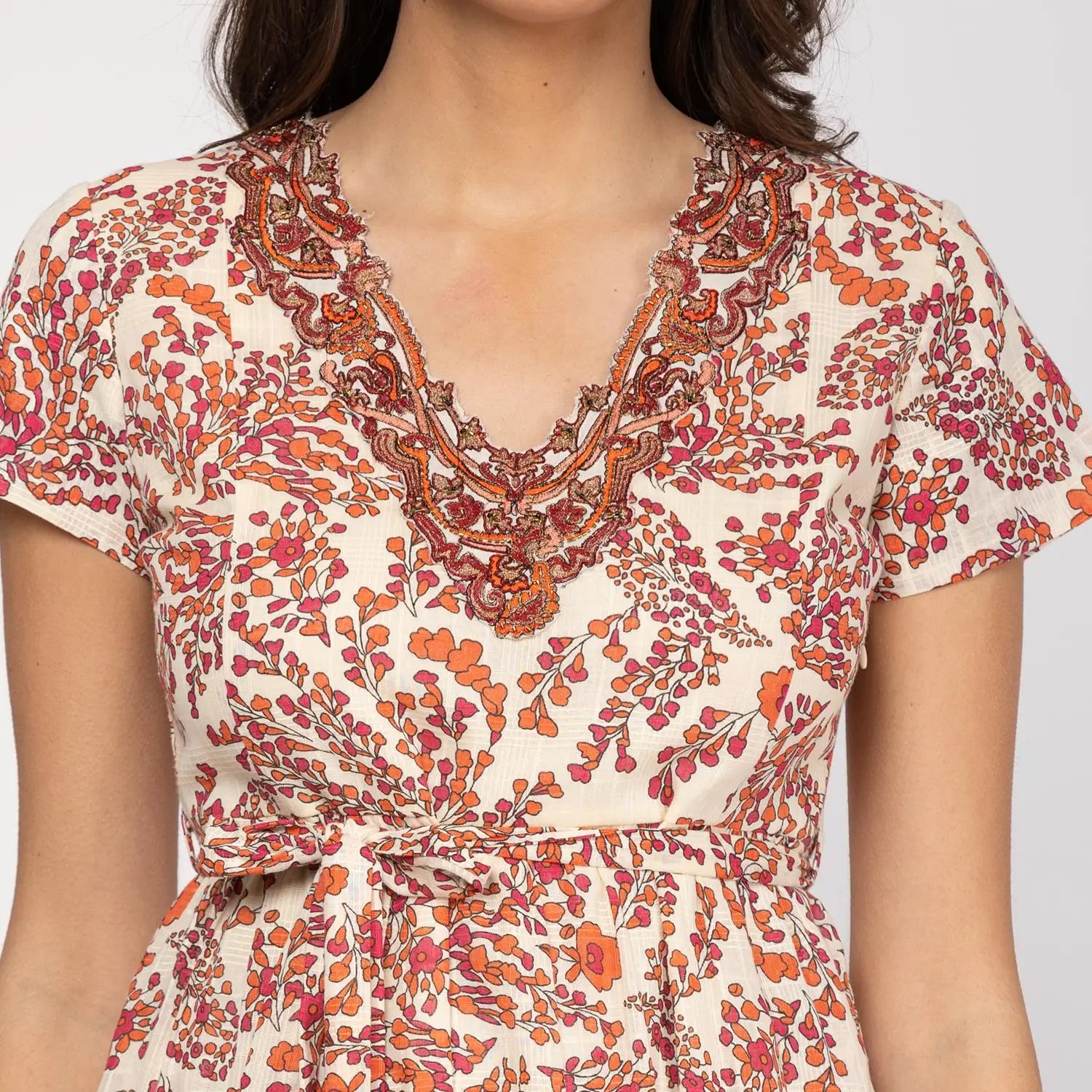 NIZA-Lange jurk met steekzakken