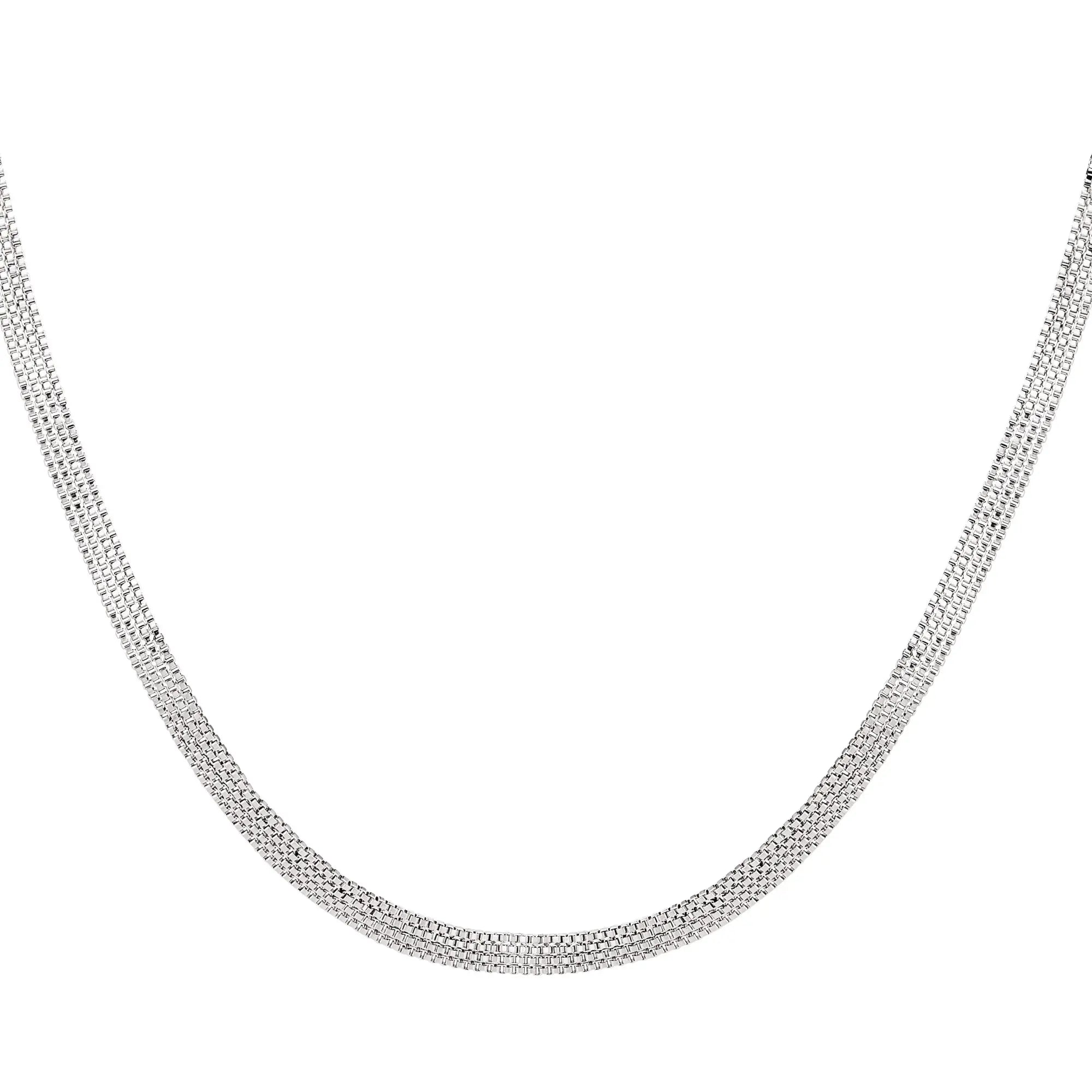 Platte stainless steel ketting