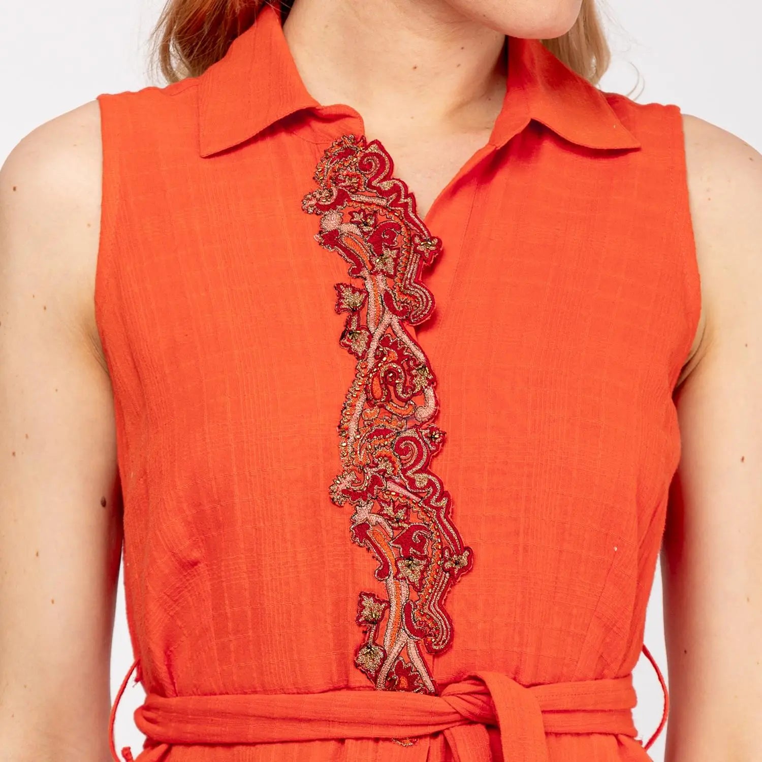 NIZA - Midi-jurk mouwloos