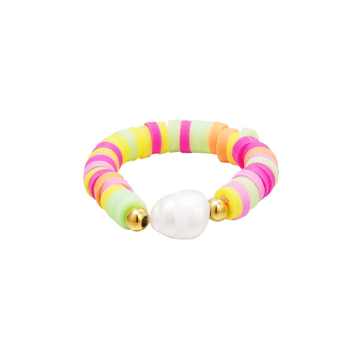 Kleurrijke parels ring