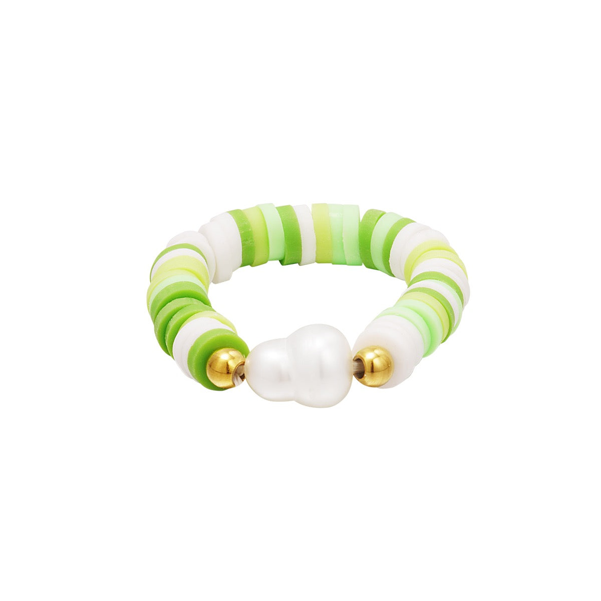 Kleurrijke parels ring