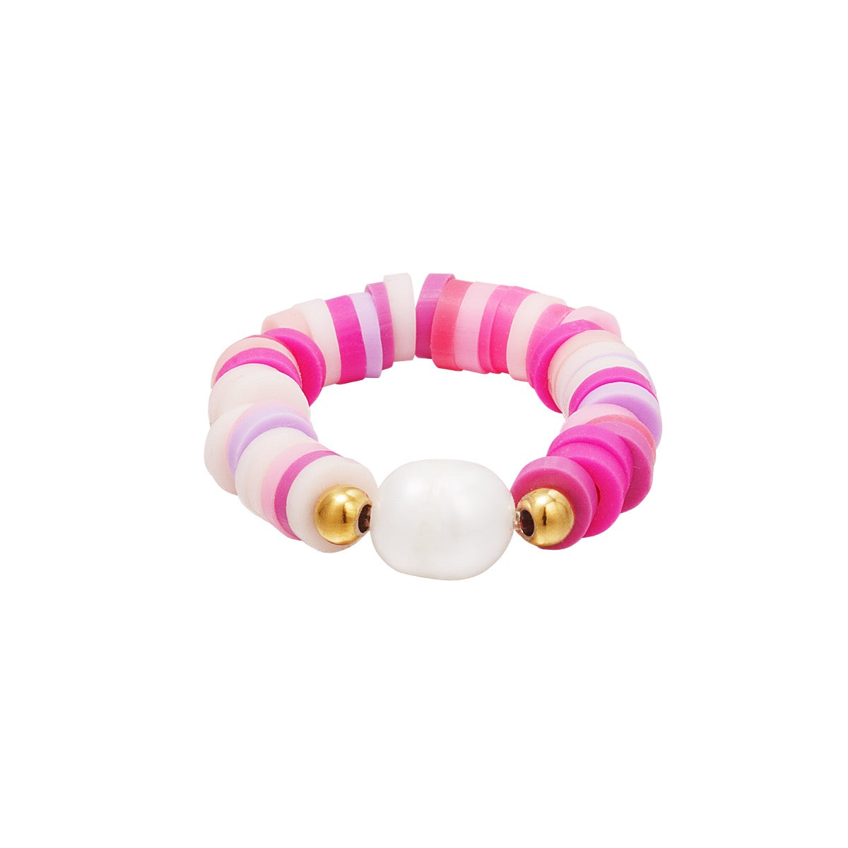 Kleurrijke parels ring