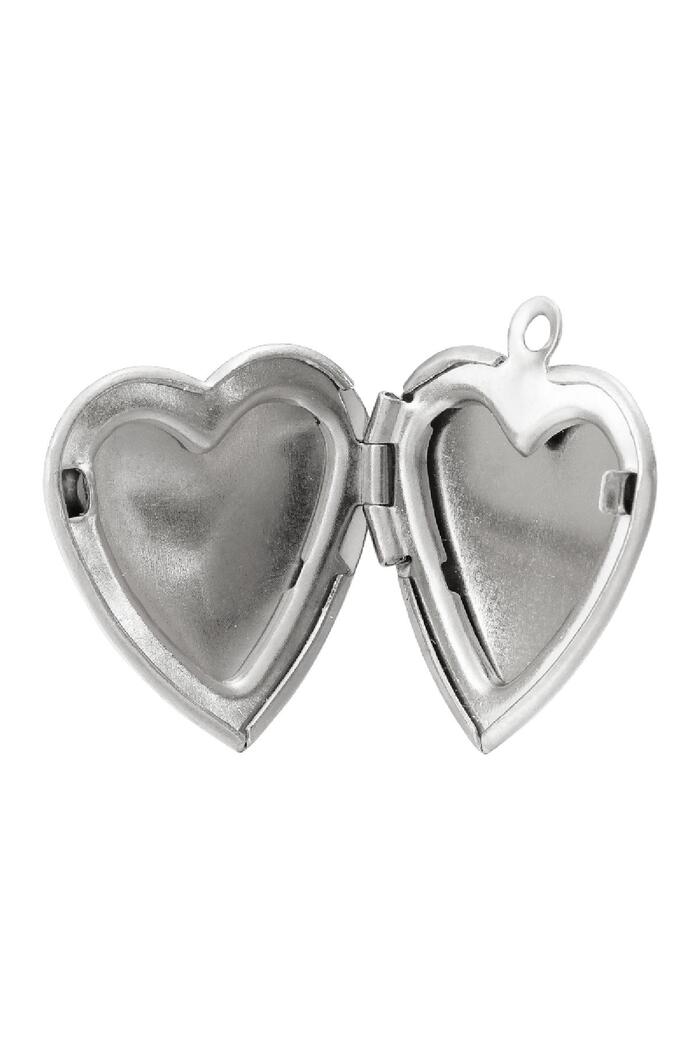 Hart Moederdag Medaillon Infinity Zilver RVS