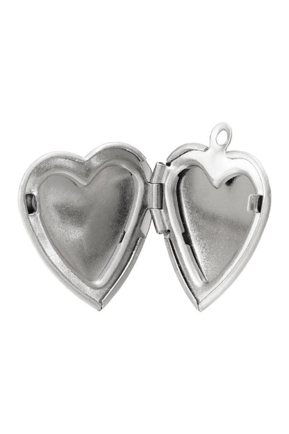 Hart Moederdag Medaillon Infinity Zilver RVS