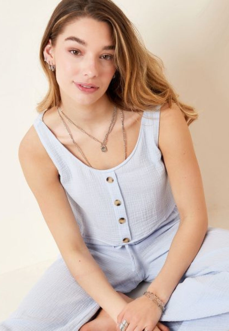 Crop top met knopen