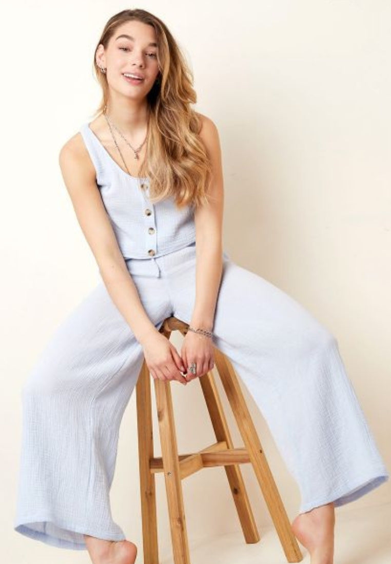 Crop top met knopen