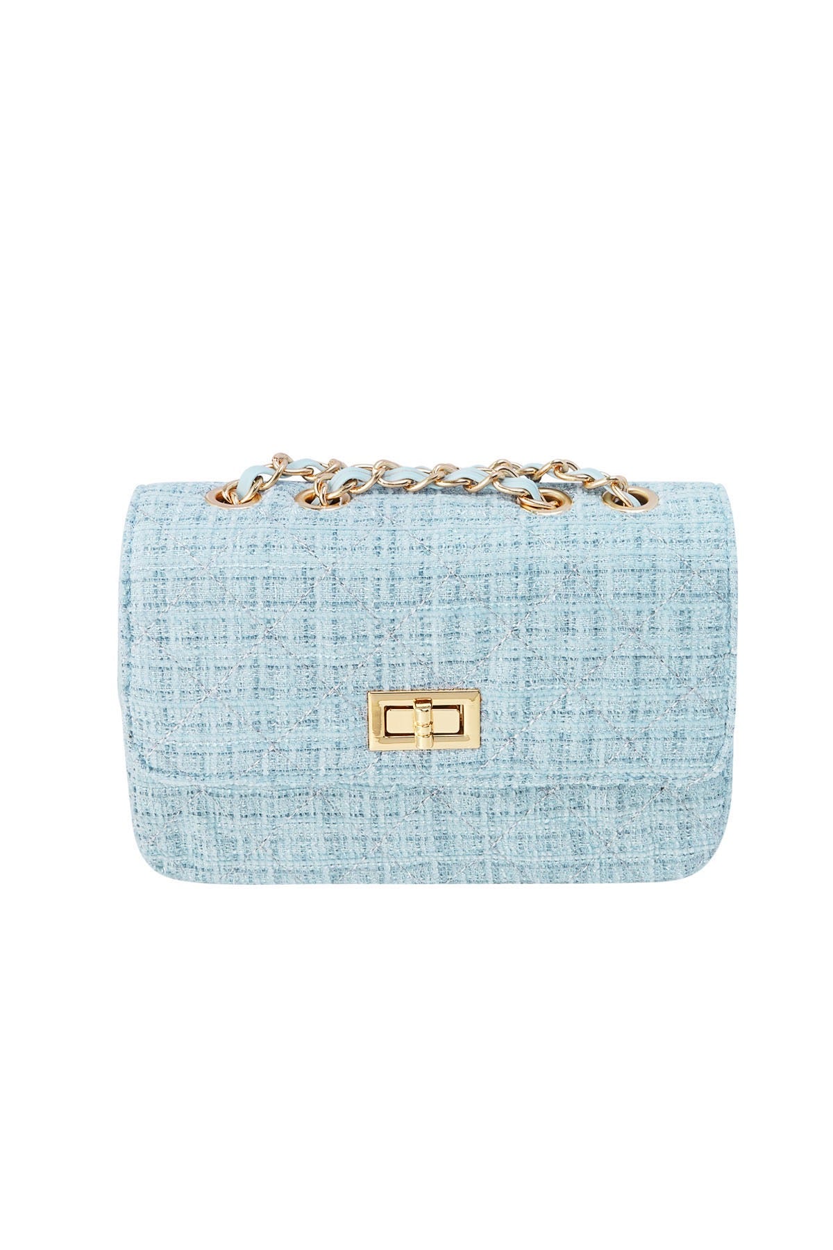 Tas met stiksels en gouden detail