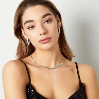 Platte stainless steel ketting