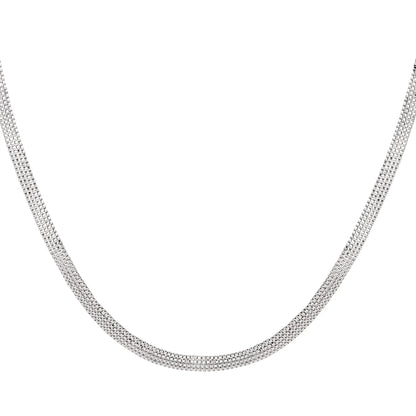 Platte stainless steel ketting