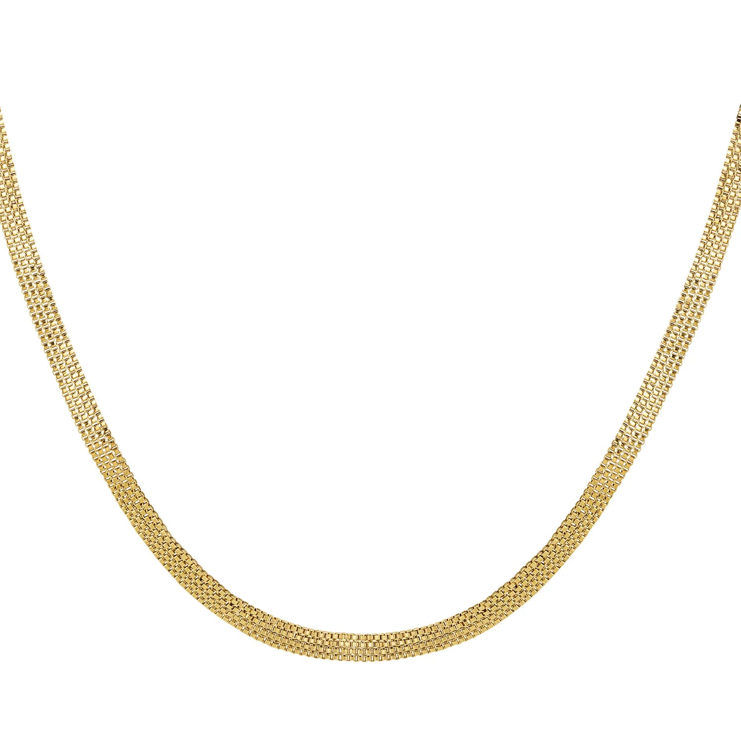 Platte stainless steel ketting