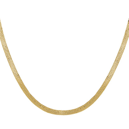 Platte stainless steel ketting