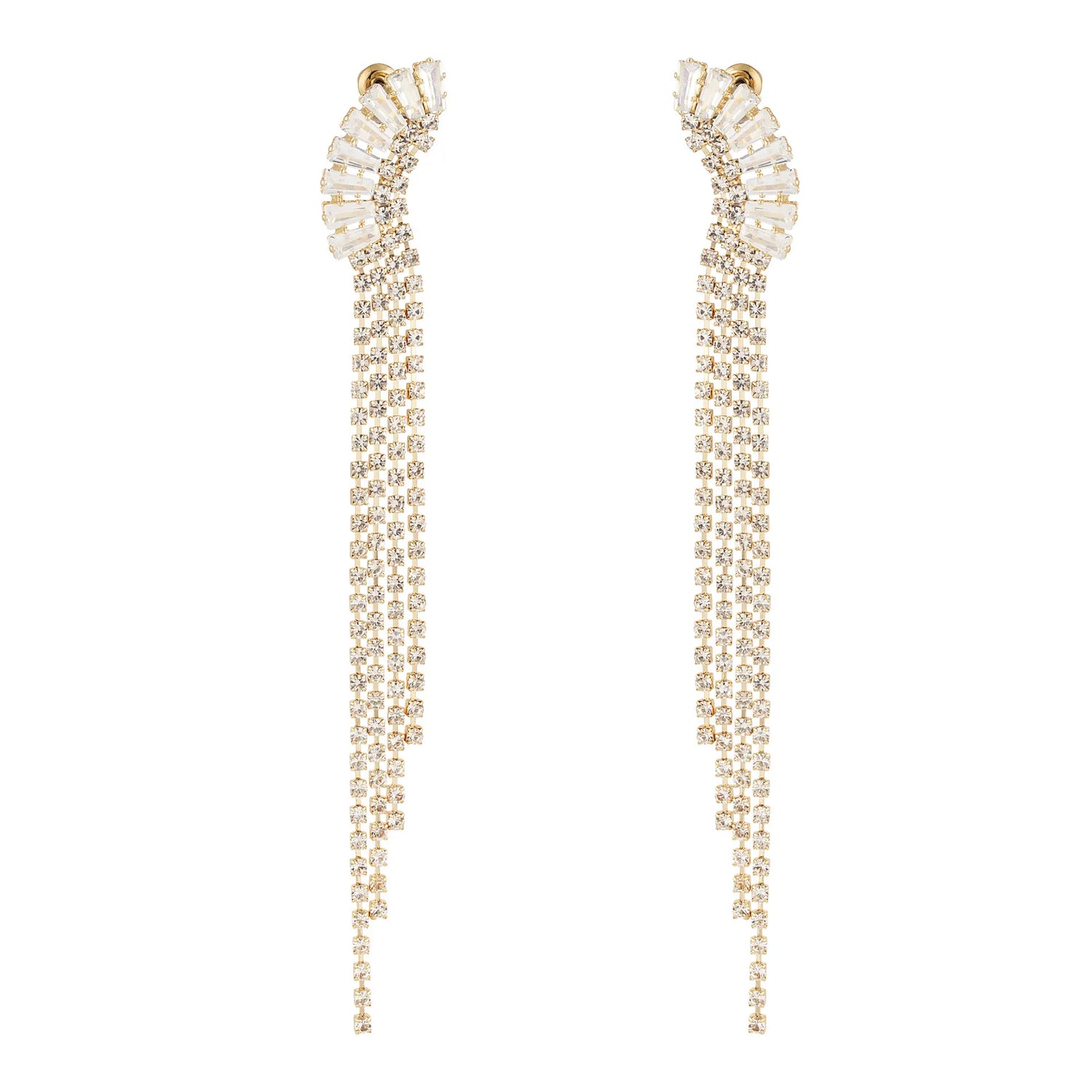 Strass oorbellen sierlijk detail - Holiday Essentials