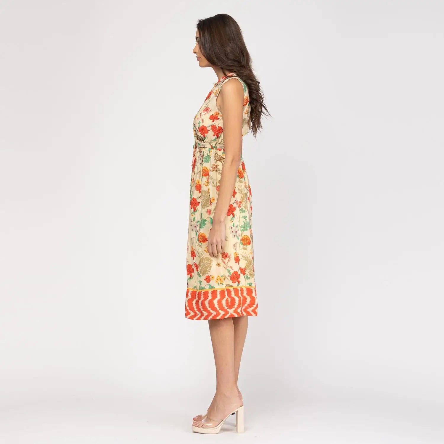 Jurk elastische tailleband best sale