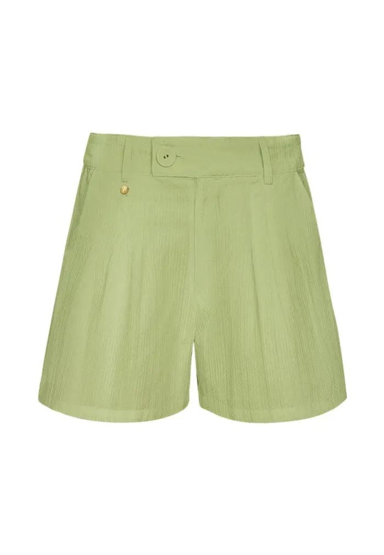 Korte broek knoop detail