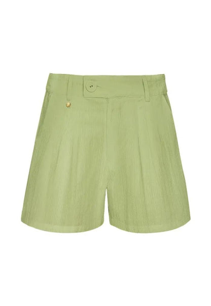 Korte broek knoop detail