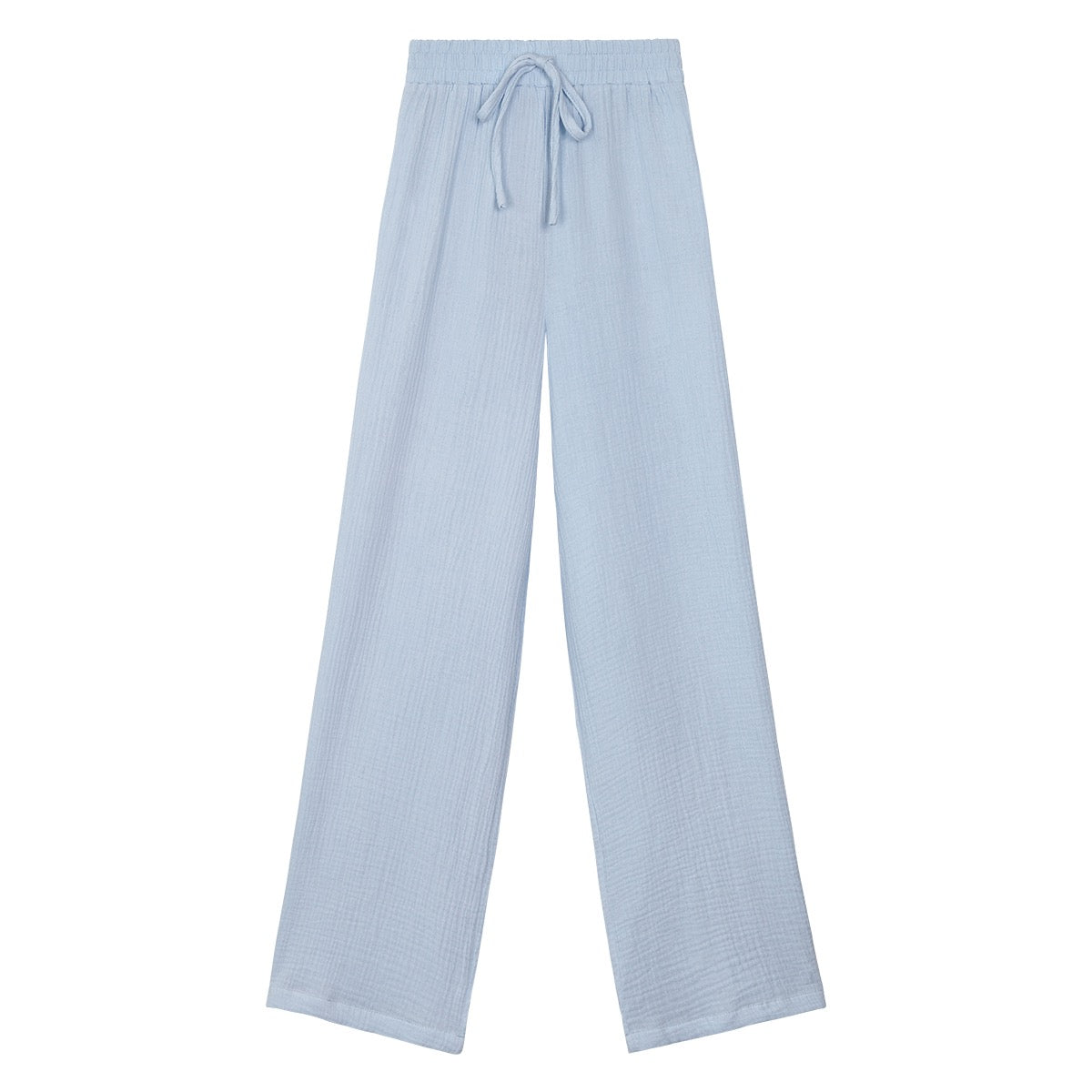 Katoenen broek met wijde pijpen
