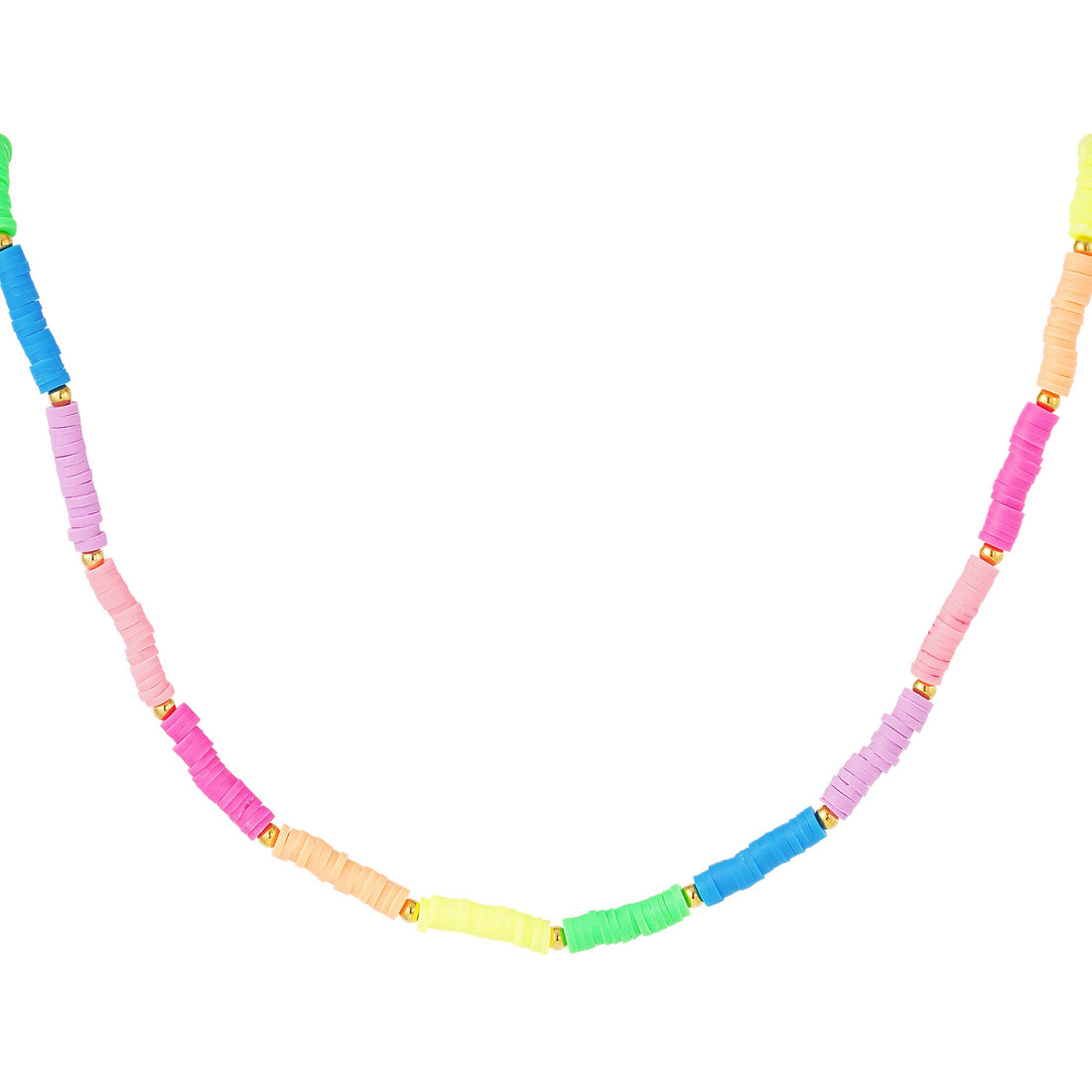 Neon regenboog ketting