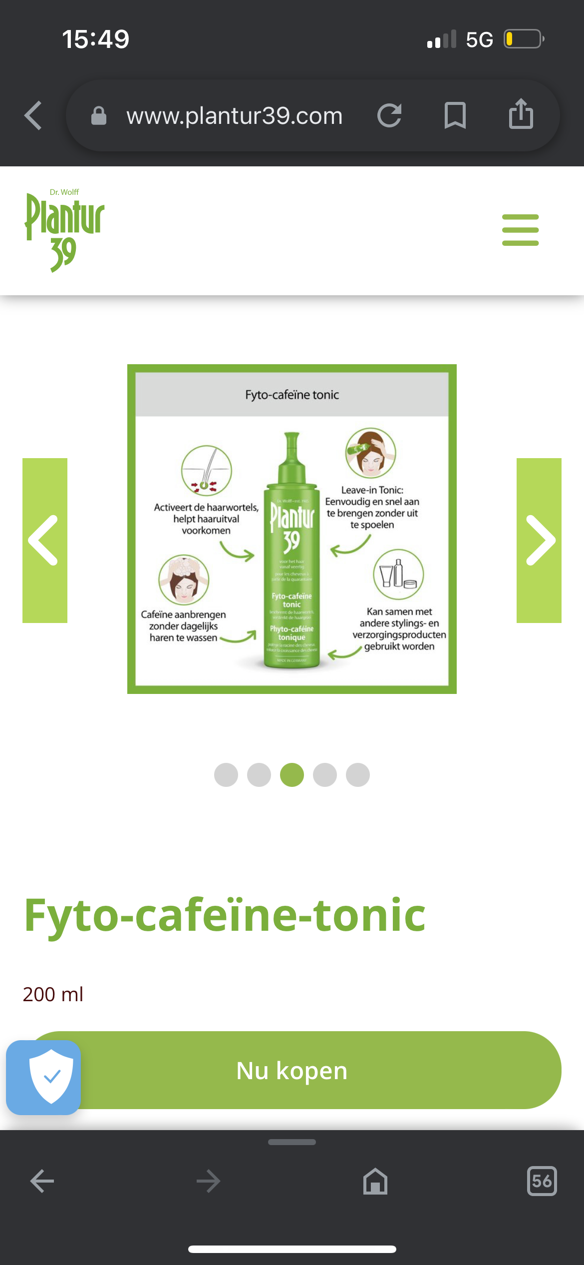 Alcina plantur- Fyto-cafeïne-tonic