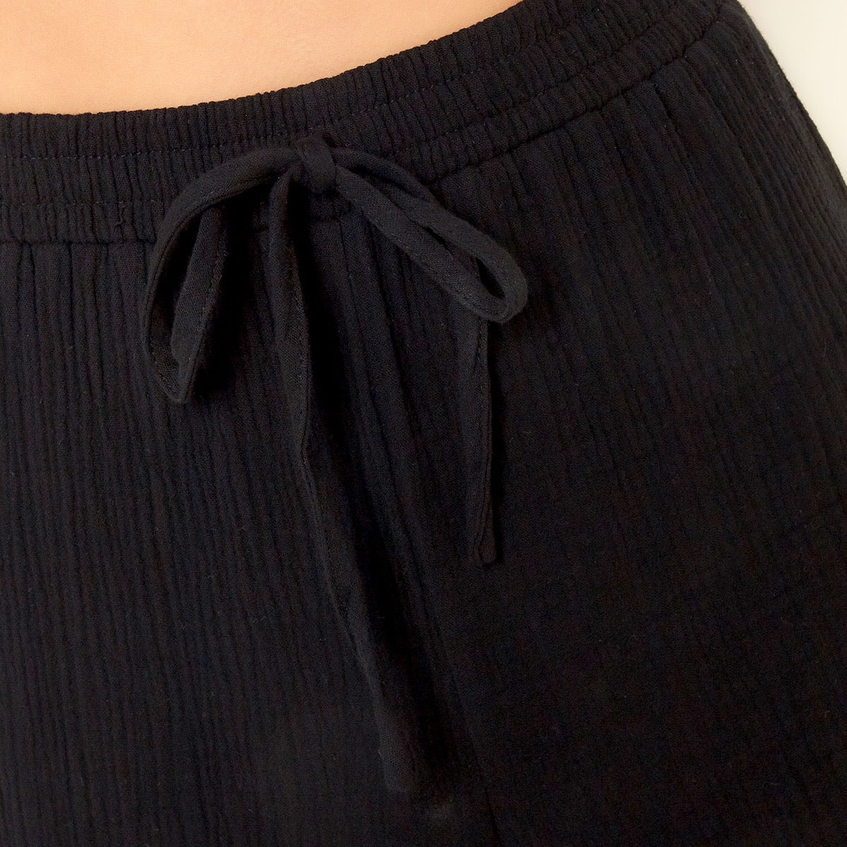 Katoenen broek met wijde pijpen