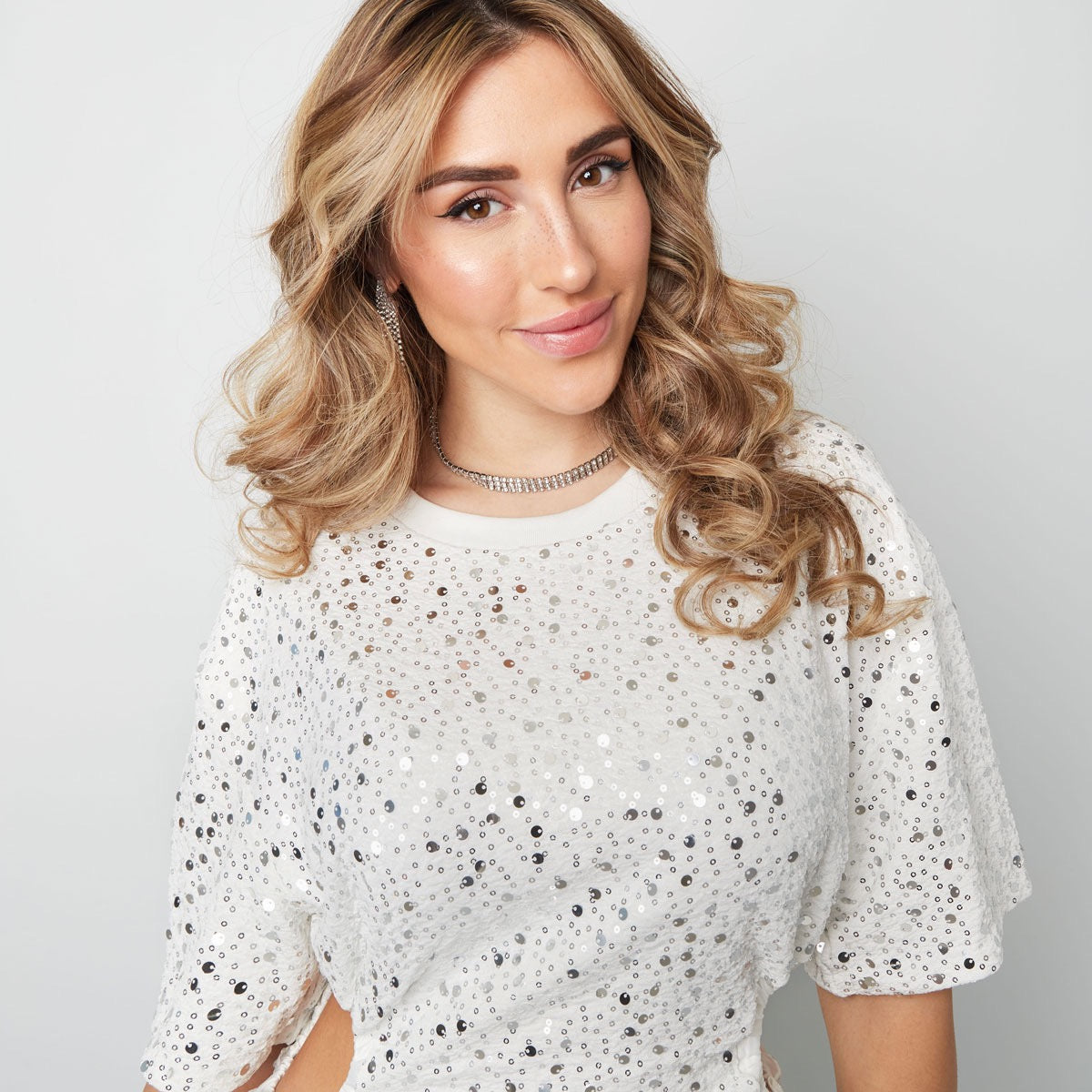 Jurk pailletten cut out